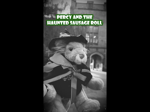 'Percy and the Haunted Sausage Roll' 🦁👻 #shorts #halloween #newcastleuniversity