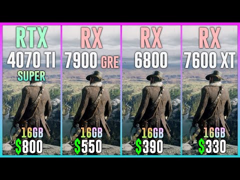 RTX 4070 TI SUPER vs RX 7900 GRE vs RX 6800 vs RX 7600 XT - Test in 20 Games