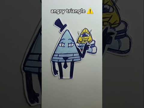 very angry triangle ⚠️ #art #drawing #sketch #fyp #gravityfalls