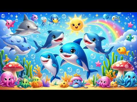 3 Magical Sharks and 10 Baby Sharks: Cute Wishes and Fun Nursery Rhymes