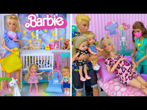 Barbie & Ken Doll Family Baby Stories - New Nursery and Baby Arrival