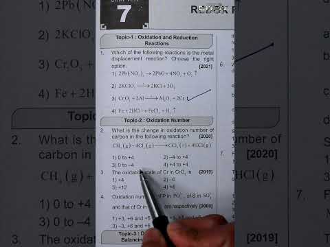 NEET 2025 - Daily Practice Questions | Redox Reaction | Chemistry