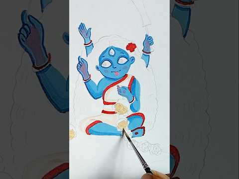 Cute Maa Kali Drawing/Upcoming Kali Puja Drawing/ #drawing #painting#kali #kalimaa #kalipuja #shorts