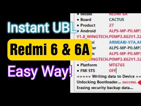 Redmi 6 & 6A | Instant UBL New Method  Just 1 click!