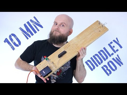 How To Make An Electric Diddley Bow In 10 Minutes - DIY Single-Stringed Slide Guitar for Blues