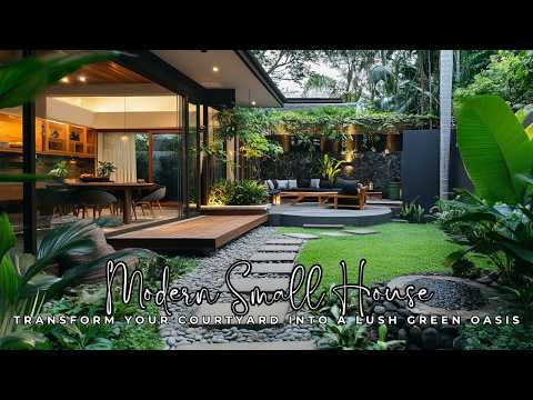 Modern Small House Design: Transform Your Courtyard into a Lush Green Oasis