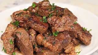 GARLIC BUTTER STEAK BITES RECIPE