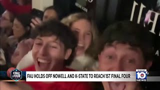 Students celebrate as FAU Owls head to Final Four