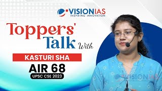 🎙️Toppers' Talk | Kasturi Sha | AIR 68 | UPSC CSE 2023