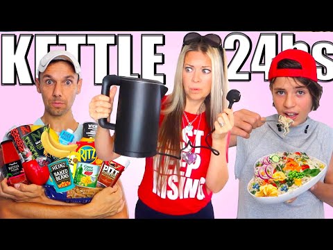 We Cooked EVERYTHING with a KETTLE for 24HRS! 😮 *the kettle broke!