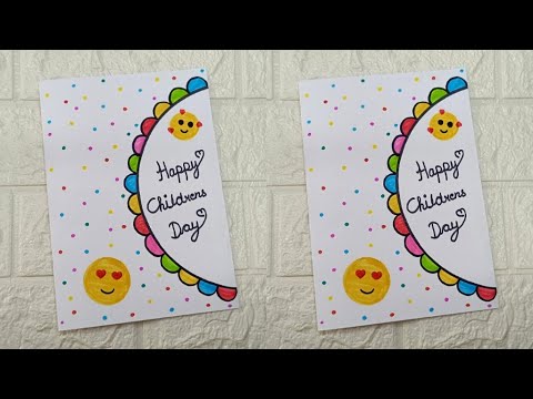 Beautiful Children's Day Card/ Greeting Card/ Children's special greeting cards idea/ children's day