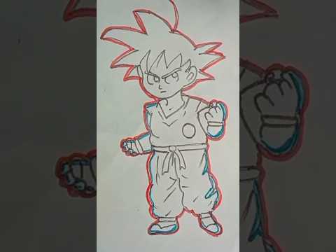 ✨😎Glitch Drawing GOKU #ड्रॉइंग गोकु# shots#art