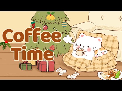 Coffee Lofi 🍞🥐Lofi Kitty🎄1 Hour Cafe Song ☕Stream cafe☀️cute & relaxing music 🔆 Make Your Day Better