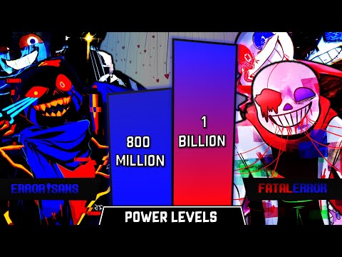 FatalError!Sans Vs Error!Sans Remaster [Power Levels]