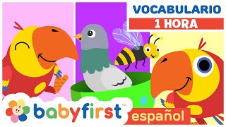 Nuevas Palabras | Vocabulario para Niños | Huevos Surpresas con Larry | 1 Hora | BabyFirst Español