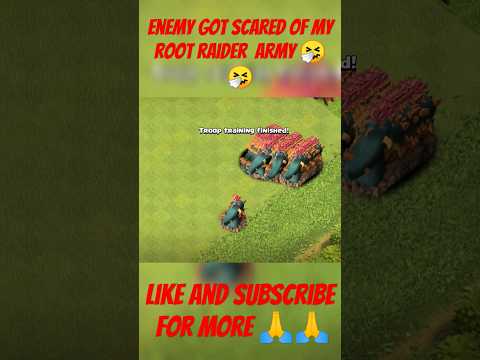 Enemy got scared of My root raider  army  😭 😭 ll Clash of clans ll#clash #coc #clashofclans