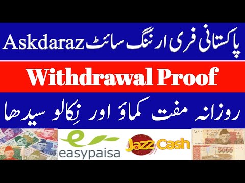 Earn Money Online in Pakistan 2021 | Without Investment | Withdraw Proof | Askdaraz | Easypaisa