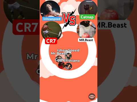 Inhowspeed 🆚 UR Cristiano 🆚 MR.Beast 🆚 Catnap #cr7vsmrbeast #urcristiano