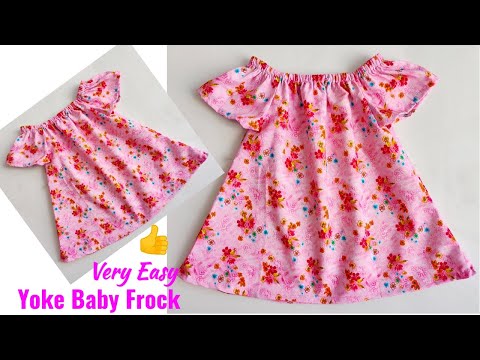 1 Year Yoke Baby Frock cutting and stitching | Baby Frock cutting and stitching