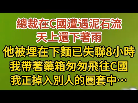 《藏起孕肚出逃》第20集：總裁在C國遭遇泥石流，天上還下著雨，他被埋在下麵已失聯8小時，我帶著藥箱匆匆飛往C國，我正掉入別人的圈套中…… #戀愛#婚姻#情感 #愛情#甜寵#故事#小說#霸總