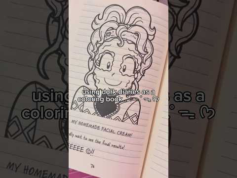 color a dork diaries page with me 𐙚₊˚⊹#dorkdiaries#sanrio#hellokitty #diy#craft#papercraft#asmr#art