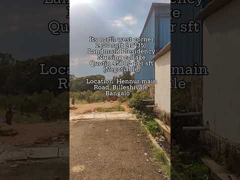 Plot for sale at Billeshivale hennur  #plotforsale #youtubeshorts #propertyforsale  #hennurproperty