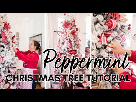 How to Decorate a Peppermint Christmas Tree Tutorial