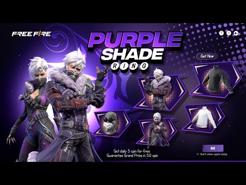 Purple Shade Bundle Return Free Fire | Lucky Wheel Discount Event Confirm date | Free Fire New Event