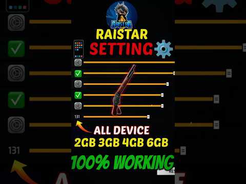 Raistar Secret Sensitivity Setting || 2gb 3gb 4gb Ram Headshot Sensitivity Settings In Free Fire