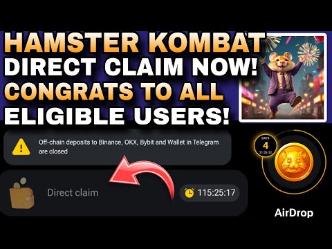 HAMSTER KOMBAT GOOD NEWS! MAY DIRECT CLAIM NA! CONGRATS TO ALL ELIGIBLE USERS HAMSTER KOMBAT UPDATE