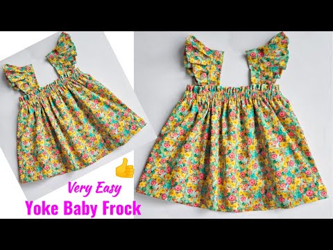 Very Easy Baby Frock cutting and stitching Full tutorial| Frill Baby Frock for 6 month baby