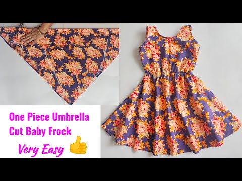 One Piece Umbrella Cut Baby Frock Cutting and stitching for 4-5 Year | Baby Frock cutting stitching