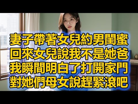 妻子帶著女兒約男閨蜜，回來女兒說我不是她爸，我瞬間明白了打開家門，對她們母女說趕緊滾吧