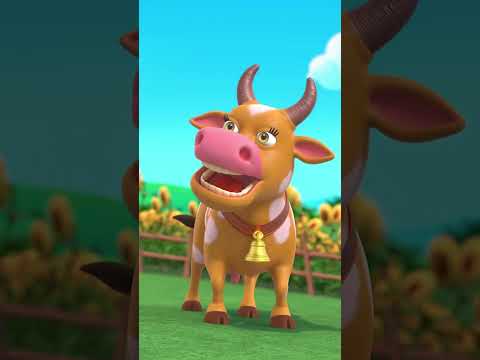 Farm Animal Moo Moo Short | Beep Beep Nursery Rhymes #shorts #animals