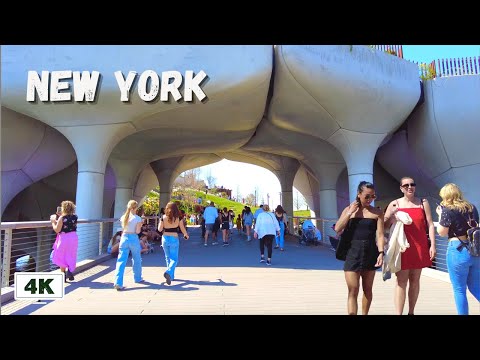 4K New York City Walk 🇺🇸 🍕 West Manhattan | Little Island | Chelsea Market