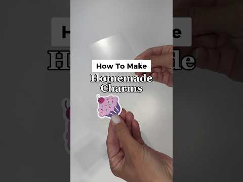 How To Make Homemade Charms and Key Chains Using Shrink Film and Acrylic Paint Markers 💕 #shorts