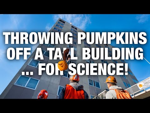 Throwing Pumpkins Off A Tall Building ... For Science! 🎃