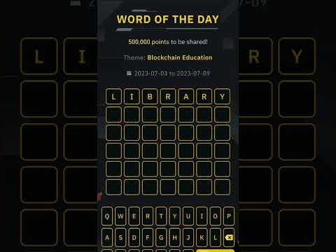 WOTD BINANCE | BINANCE WORD OF THE DAY | 7 LETTER WORD | BIANACE WODL 10 out of 10 win