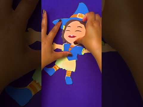 Halloween Crafts for Kids! 🎃 Nina's Witch DIY Craft and Play! #shorts #cocomelon #nina