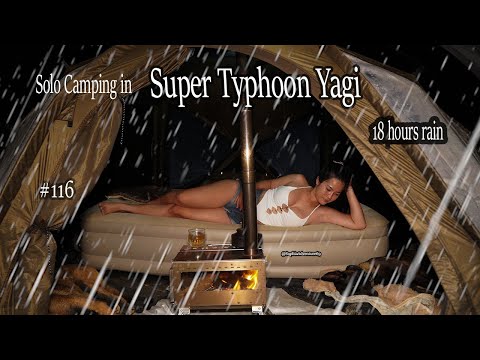 camping in Heavy Rain  - 18 HOUR RAIN - RELAXING IN TENT - SOUND OF RAIN