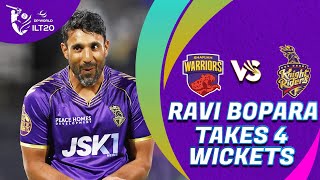 Ravi Bopara Takes 4 Wickets | Sharjah Warriors vs Abu Dhabi Knight Riders | Match23 | DP World ILT20