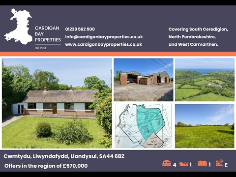 Property For Sale - 6.15 acre smallholding near Cwmtydu, West Wales