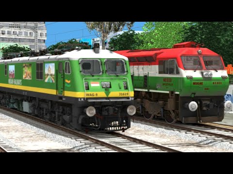 HEAVY TRAFFIC IN RAILWAY STATION I BUMPY RAILROAD I Indian Train Simulator I Railworks I Train Game