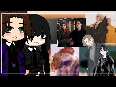 Wednesday and Xavier react to their future kids as Harry and Hermione+Bonus||Wavier,Drarry,Romione||