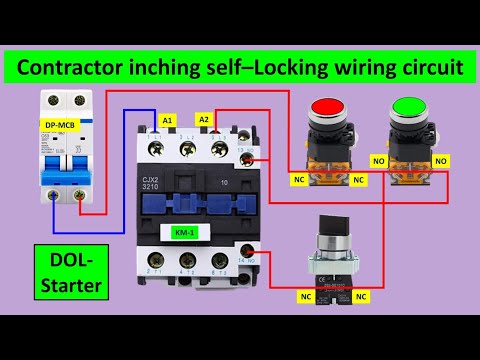 DOL Starter with Inching Circuit Diagram | Dol starter wiring diagram @Electricalgenius