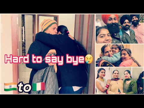 INDIA🇮🇳TO ITALY🇮🇹 Finally Go Back To Home🏡 Very Hard To Say Goodbye To Family😢 Singh Lifestyle Italy