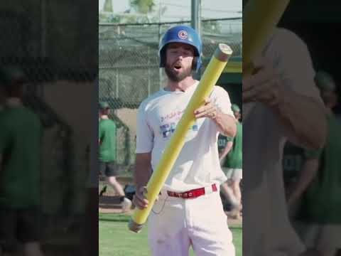 I hit with a pool noodle! #baseball #baseballgame #baseballplayer #athlete #ytshorts #shorts