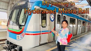 My Journey in Hyderabad Metro Rail 🚈 | Nagole to Miyapur | Travel Vlog | L&T pvt ltd