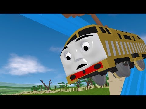 TOMICA Thomas and Friends Slow Motion Crashes: Diesel 10 FALLS off the Viaduct! (Draft Animation)