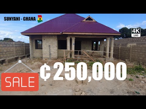 3 bedroom Uncompleted Roofed House for sale Ȼ250000 at Tanaakrom Sunyani Ghana 4K